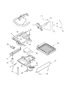 Evaporator, Grid, And Water Parts Diagram and Parts List for KUIC18PNZS0  KitchenAid Ice Maker