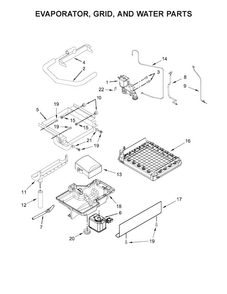 Evaporator, Grid, And Water Parts Diagram and Parts List for KUIX305ESS2  KitchenAid Ice Maker