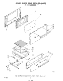 OVEN DOOR AND BROILER Diagram and Parts List for SF3021ERW0  Whirlpool Range
