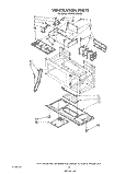 VENTILATION Diagram and Parts List for KHMS105WBL  KitchenAid Microwave