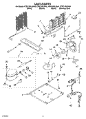 UNIT Diagram and Parts List for KTRC19ELSS01  KitchenAid Refrigerator
