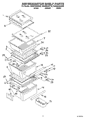 REFRIGERATOR SHELF Diagram and Parts List for GD2NHGXKQ02  Whirlpool Refrigerator