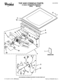 TOP AND CONSOLE PARTS Diagram and Parts List for WGD9550WL3  Whirlpool Dryer