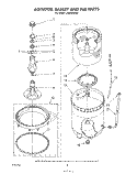 AGITATOR, BASKET AND TUB Diagram and Parts List for LA5668XSW2  Whirlpool Washer