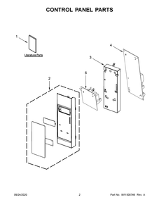 Part Location Diagram of W11265265 Whirlpool Quick Reference Guide