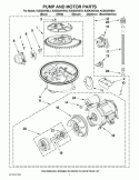 PUMP AND MOTOR PARTS Diagram and Parts List for KUDK30IVSS4  KitchenAid Dishwasher