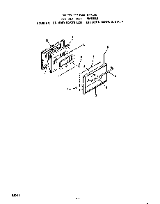 Oven Door Diagram and Parts List for 1445*1A  Roper Range