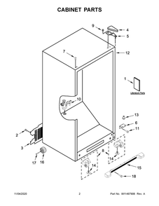 Part Location Diagram of W11293957 Whirlpool COVER-UNIT
