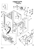 CABINET PARTS Diagram and Parts List for IM70000  Inglis Dryer