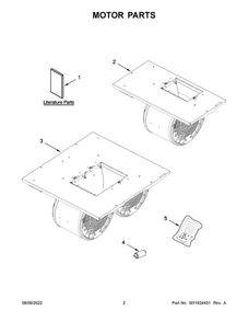 Motor Parts Diagram and Parts List for UXB1200DYS1  Whirlpool Bath & Ventilation Fan