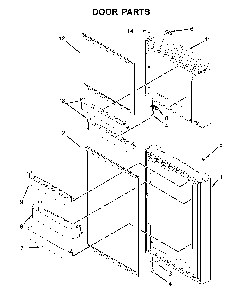 Door parts Diagram and Parts List for 10676393414  Kenmore Refrigerator