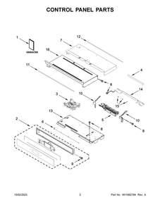 Part Location Diagram of W11623567 Whirlpool Tech Sheet