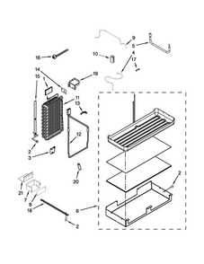 Lower Unit And Tube Parts Diagram and Parts List for KBSD606ESS00  KitchenAid Refrigerator
