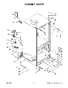 Cabinet Parts Diagram and Parts List for KRFF300EWH04  KitchenAid Refrigerator