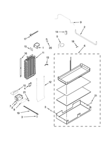 Part Location Diagram of W10673674 Whirlpool TUBE
