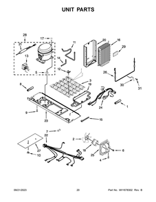 Unit Parts Diagram and Parts List for WRS588FIHV06  Whirlpool Refrigerator