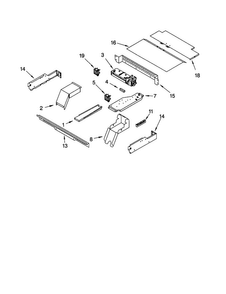 Top Venting Diagram and Parts List for KEBS107DBAL8  KitchenAid Wall Oven
