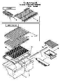 Shelf Diagram and Parts List for TT18DKXEN01  Estate Refrigerator