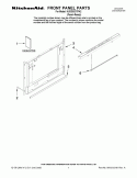 FRONT PANEL PARTS Diagram and Parts List for KUDD03DTPA2  KitchenAid Dishwasher