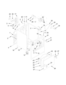 Cabinet Parts Diagram and Parts List for 11060222511  Kenmore Dryer