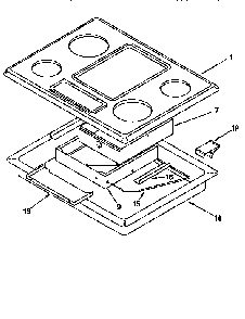 Cooktop Diagram and Parts List for KECG260SHW6  KitchenAid Cooktop