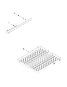 Third Level Rack And Track Parts Diagram and Parts List for KDTM704ESS0  KitchenAid Dishwasher