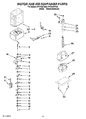 MOTOR AND ICE CONTAINER PARTS Diagram and Parts List for KSSO48QTX00  KitchenAid Refrigerator