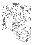 CABINET Diagram and Parts List for LE9800XPN1  Whirlpool Dryer