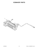 ICEMAKER PARTS Diagram and Parts List for WRF989SDAH00  Whirlpool Refrigerator