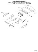 TOP VENTING Diagram and Parts List for RBS305PDB12  Whirlpool Wall Oven