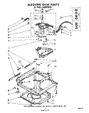 MACHINE BASE Diagram and Parts List for LA3400XMW0  Whirlpool Washer