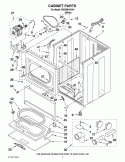 CABINET PARTS Diagram and Parts List for WGD5610XW1  Whirlpool Dryer