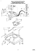 MACHINE BASE Diagram and Parts List for LSR6132DZ0  Whirlpool Washer