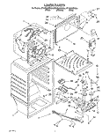 LINER Diagram and Parts List for ET18NKXDG04  Whirlpool Refrigerator