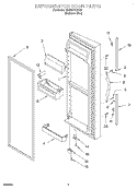 REFRIGERATOR DOOR Diagram and Parts List for GD25DCXHS00  Whirlpool Refrigerator