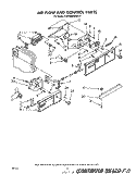 AIRFLOW AND CONTROL Diagram and Parts List for ED22MMXRWR0  Whirlpool Refrigerator