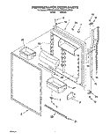 REFRIGERATOR DOOR Diagram and Parts List for KTRP19KJBT00  KitchenAid Refrigerator