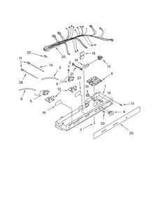 Control Diagram and Parts List for KSRB25FKBL02  KitchenAid Refrigerator