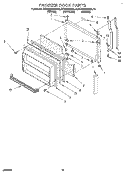 FREEZER DOOR Diagram and Parts List for KTRS22MABL10  KitchenAid Refrigerator