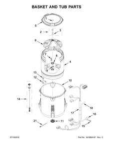 Part Location Diagram of W10739039 Whirlpool WASHPLATE