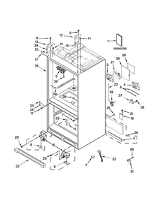 Cabinet Parts Diagram and Parts List for WRF990SLAM03  Whirlpool Refrigerator
