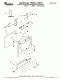 DOOR AND PANEL PARTS Diagram and Parts List for GU3200XTXQ4  Whirlpool Dishwasher