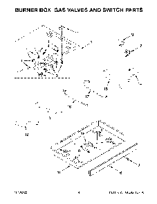 Burner Box, Gas Valves And Switch Parts Diagram and Parts List for KCGS356ESS05  KitchenAid Cooktop