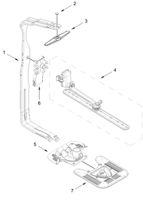 Upper Wash And Rinse Parts Diagram and Parts List for MDB4949SKB4  Whirlpool Dishwasher