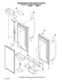 REFRIGERATOR DOOR PARTS Diagram and Parts List for KBFS22EWBL5  KitchenAid Refrigerator