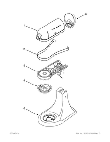 Color Variation Parts Diagram and Parts List for KSM150AGBFP0  KitchenAid Mixer
