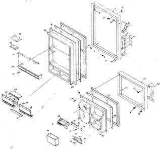 Part Location Diagram of 511972 Maytag Refrigerator parts list