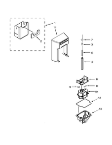 Motor And Ice Container Parts Diagram and Parts List for WRS571CIDW00  Whirlpool Refrigerator