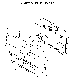 Control panel parts Diagram and Parts List for YWFC315S0JW0  Whirlpool Range