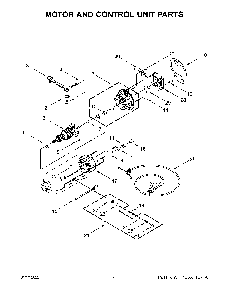 Motor And Control Unit Parts Diagram and Parts List for 5KSM130WER0  KitchenAid Mixer